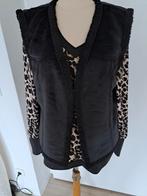 Gilet Ivy Beau maat 44 zwart suèdine/teddybont nieuw, Kleding | Dames, Verzenden, Nieuw, Zwart
