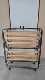 Logeerbed inklapbaar (zonder matras), Ophalen, 90 cm, Eenpersoons, Bruin