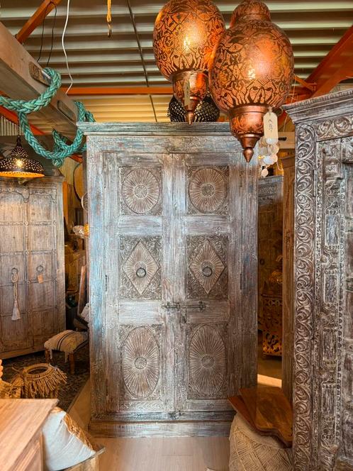 Prachtige India/Ibiza style kast, Huis en Inrichting, Kasten | Buffetkasten, Nieuw, 25 tot 50 cm, Ophalen