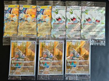 Pokémon Kaarten SEALED - Pawmot, Maushold & Mimikyu  beschikbaar voor biedingen