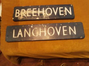 2 Metalen straatnaamborden van de plaats Bennekom  beschikbaar voor biedingen