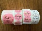 Rollen met stickers, ‘Thank you’ & ‘Merry Christmas’, Ophalen of Verzenden, Gebruikt, Meerdere stickers
