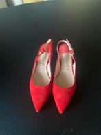 Rode Slingback Schoenen - HUMAT, Kleding | Dames, Schoenen, Ophalen of Verzenden, Zo goed als nieuw, Rood, Schoenen met lage hakken