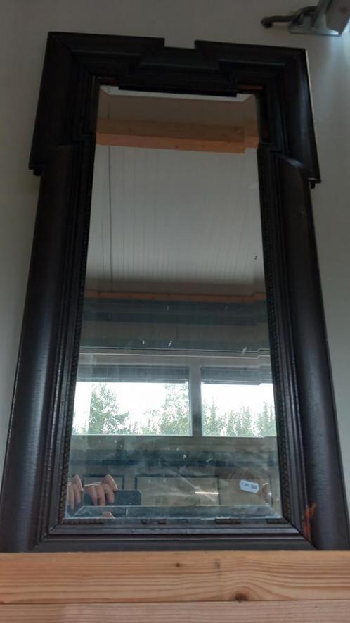 Antieke Spiegel met Houten Lijst, Huis en Inrichting, Woonaccessoires | Spiegels, Gebruikt, 50 tot 75 cm, 100 tot 150 cm, Rechthoekig