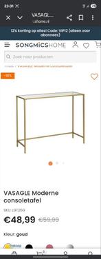 Moderne Consoletafel nieuw in doos, Ophalen of Verzenden, Nieuw, 25 tot 50 cm, Rechthoekig