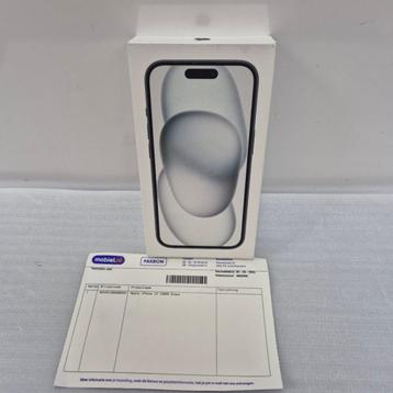 Apple iPhone 15 128GB Zwart NIEUW in seal met bon 09-09 beschikbaar voor biedingen