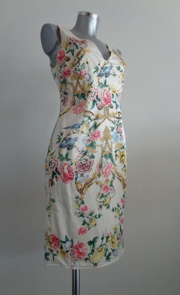 Roberto Cavalli zijden jurk, hoogste lijn, IT46-NL38/40 orig