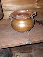 Antieke koperen cauldron kookpotje 16cm doorsnede, Antiek en Kunst, Ophalen of Verzenden