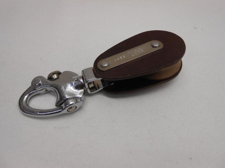 Klassiek Tufnol Blok Katrol 1-schijfs snapsluiting 10 -11 mm, Watersport en Boten, Accessoires en Onderhoud, Gebruikt, Lijn of Blok