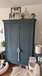 Mooie brocante grenen kast, Ophalen, Gebruikt, Minder dan 150 cm, 150 tot 200 cm