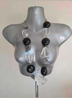 Manouk - stoere ketting, Sieraden, Tassen en Uiterlijk, Kettingen, Overige materialen, Verstelbaar, Verzenden, Zwart