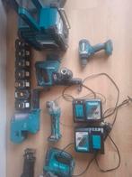 Makita Gereedschap Set, inclusief 7 accu's en 2 laders, Ophalen, Gebruikt