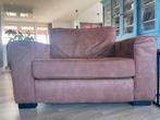 Bruin leren loveseat van goede kwaliteit, Ophalen, Gebruikt, Leer, 75 tot 100 cm