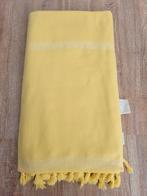 Nieuw! Hamamdoek geel met streep & franjes 180x100cm, Ophalen of Verzenden, Nieuw, Geel, Handdoek