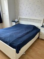 2-persoons Ikea bed wit, Ophalen, Gebruikt, Wit, Tweepersoons