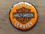 Harley-Davidson emaille reclamebord, Ophalen of Verzenden, Zo goed als nieuw, Reclamebord