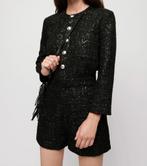 Maje Tweed Playsuit Zwart Glitter Maat M - Als Nieuw, Kleding | Dames, Jumpsuits, Maat 38/40 (M), Zwart, Ophalen of Verzenden