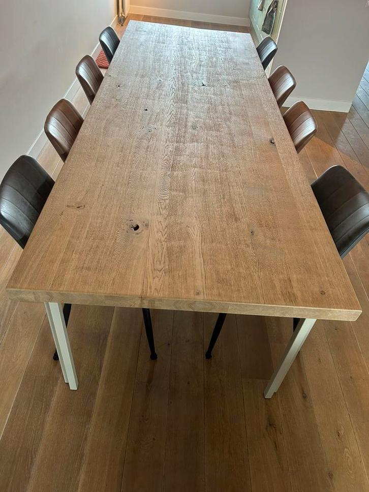 Eettafel, Huis en Inrichting, Tafels | Eettafels, Zo goed als nieuw, 50 tot 100 cm, 200 cm of meer, Vijf personen of meer, Rechthoekig