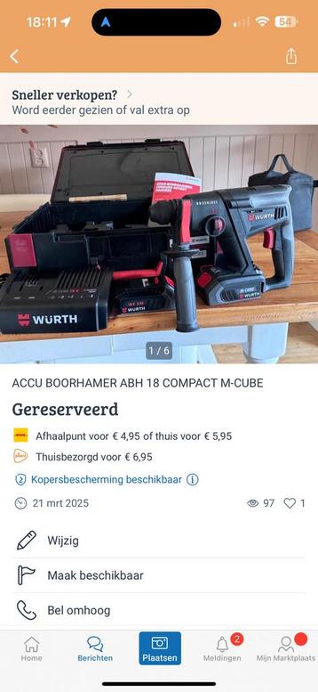 WURTH ACCU BOORHAMER ABH 18 COMPACT beschikbaar voor biedingen