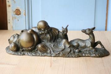Bronzen Chinees beeld Shou Lao Chinese  beschikbaar voor biedingen