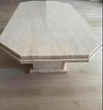 Stijlvolle Travertin Salontafel, Huis en Inrichting, Overige materialen, Gebruikt, 100 tot 150 cm, Ophalen of Verzenden