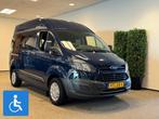 Ford Transit Custom L1H2 Rolstoelbus, Auto's, 12 maanden, 4 cilinders, Blauw, 2306 kg