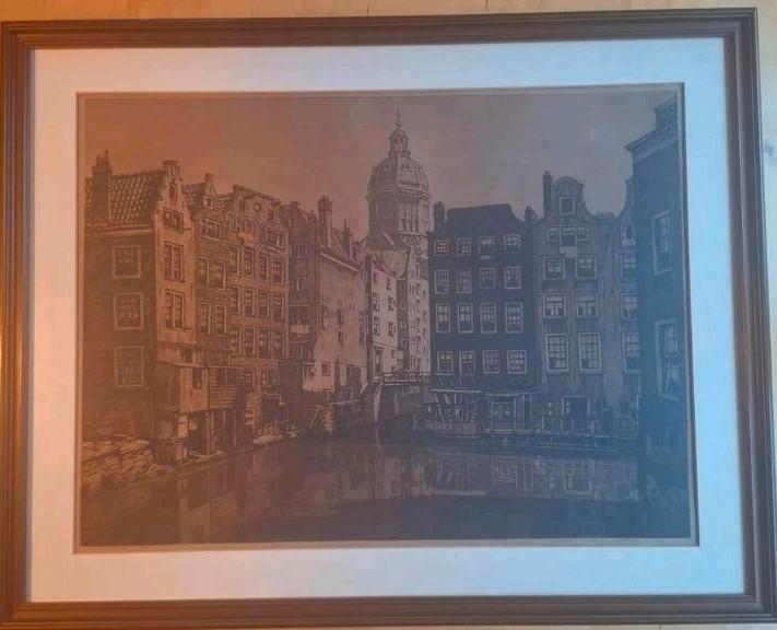 Cornelis Brandenburg Amsterdam originele ets, Antiek en Kunst, Kunst | Etsen en Gravures, Ophalen of Verzenden