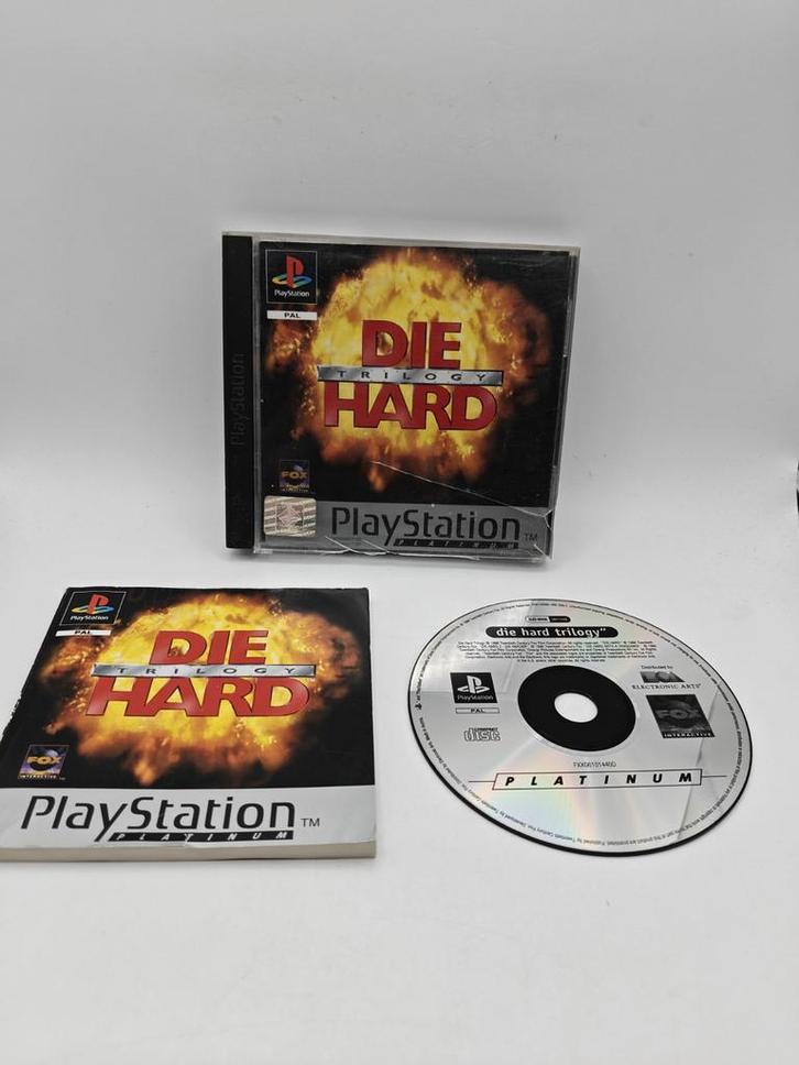 Die Hard Trilogy - PS1, Spelcomputers en Games, Games | Sony PlayStation 1, Gebruikt, Avontuur en Actie, 1 speler, Vanaf 16 jaar