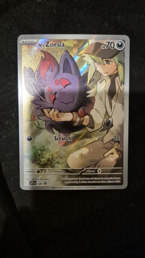 Pokemon TCG - N's Zorua (SVP 189) SV Black Star Promos, Hobby en Vrije tijd, Verzamelkaartspellen | Pokémon, Nieuw, Losse kaart