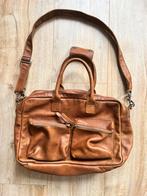 Cowboys bag groot echt leer camel, 30 cm of meer, Zwart, Minder dan 35 cm, Ophalen of Verzenden