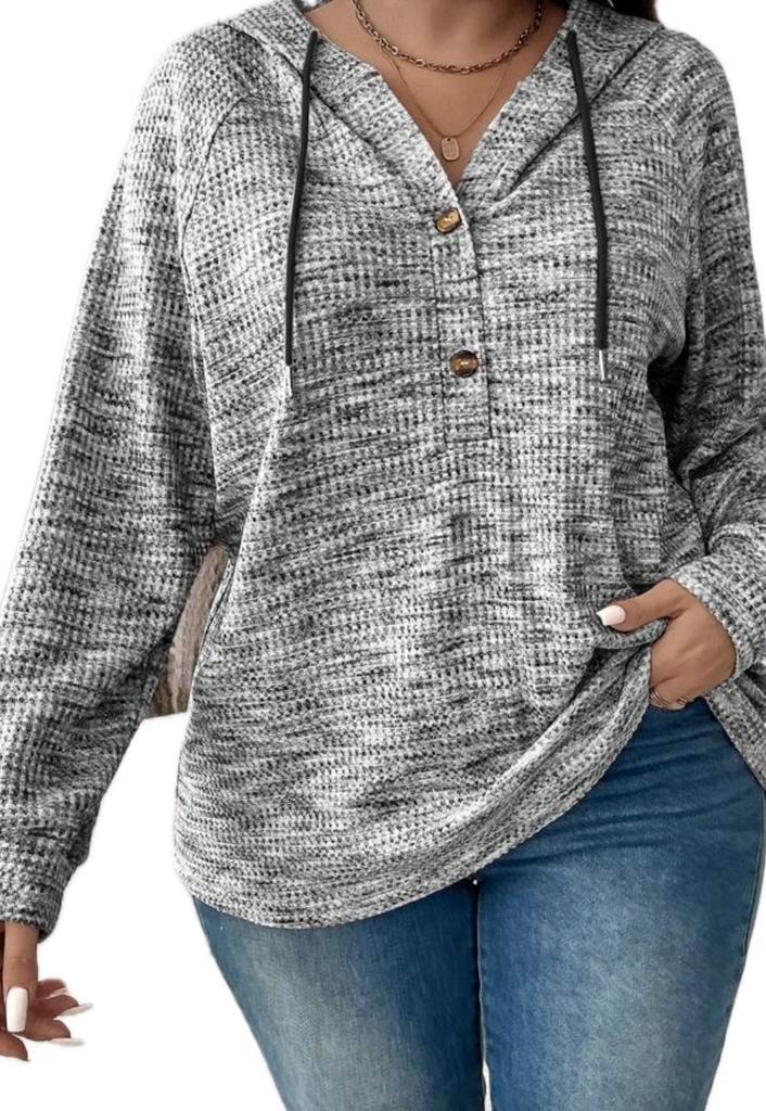 Trui Lena Grijs (44-52), Kleding | Dames, Grote Maten, Nieuw, Trui of Vest, Grijs, Verzenden