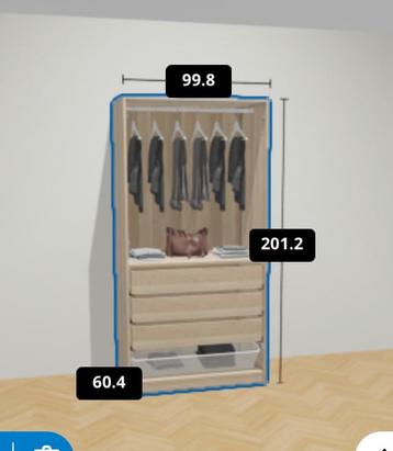 Ikea Pax kledingkast met groene deuren beschikbaar voor biedingen