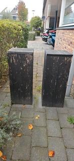 Steigerhouten planten bak of zuil, Tuin en Terras, Bloembakken en Plantenbakken, Ophalen of Verzenden, Zo goed als nieuw, Binnen