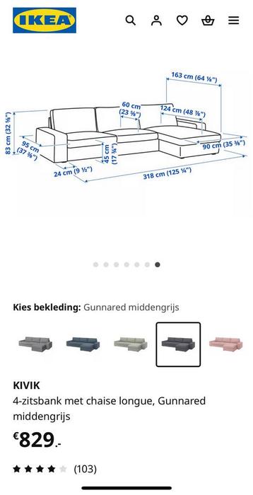 Kivik 4 persoons bank ikea - afbeelding 2