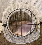Witte rotan reismand voor kleine huisdieren, Ophalen, Gebruikt, Riet