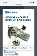 Gevraagd husqvarna Carter K750&K760, Doe-het-zelf en Verbouw, Gereedschap | Zaagmachines, Ophalen, 1200 watt of meer, Kettingzaag