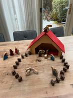 Houten Kerststal met Figuren, Ophalen, Gebruikt