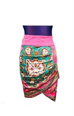Nieuwe rok Rick Cardona 46 satijnlook zomerse rok draperie, Maat 46/48 (XL) of groter, Nieuw, Ophalen of Verzenden, Knielengte