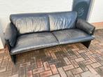 Leolux Bora Bora leer 2,5 zits zwart, Ophalen, Gebruikt, 150 tot 200 cm, Tweepersoons