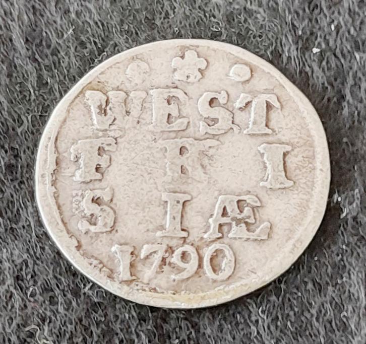 dubbele wapenstuiver west-friesland 1790, Postzegels en Munten, Munten | Nederland, Losse munt, Overige waardes, Vóór koninkrijk