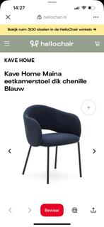 Kave Home Maina eetkamerstoelen 4 stuks blauw NIEUW, Ophalen, Nieuw, Blauw, Vier