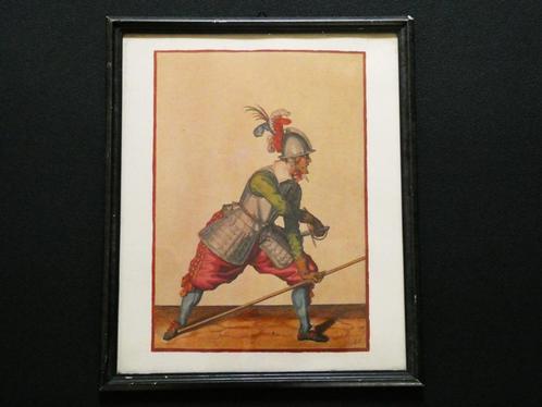 Ridder in gevechtshouding nummer 25 litho, Antiek en Kunst, Kunst | Litho's en Zeefdrukken, Ophalen of Verzenden