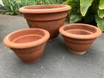 Terra cotta bloempot 44 en 27 cm, Tuin en Terras, Bloempotten, Gebruikt, Tuin, Rond, Minder dan 40 cm