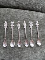 6 Verzilverde Lepeltjes met Militaire Figuren - Mesker 90, Ophalen of Verzenden