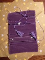 Juwelentasje paars, Sieraden, Tassen en Uiterlijk, Ringen, Overige materialen, Paars, Ophalen of Verzenden, Zo goed als nieuw