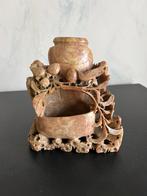 Antieke Chinese zeepsteen inktpot, Ophalen of Verzenden