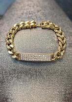 Prachtige Massiefe Diamant gouden armband 14k