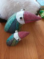 Twee decoratieve keramische vogelbeelden, Ophalen of Verzenden, Zo goed als nieuw, Overige materialen, Dierenbeeld