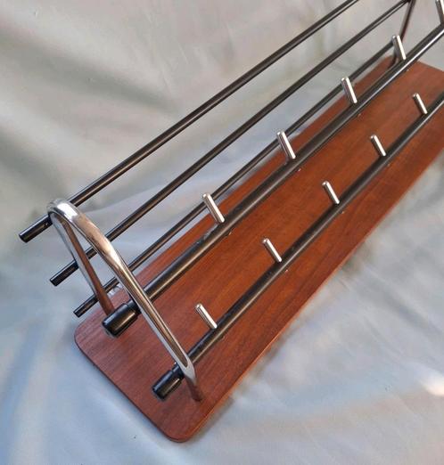 Vintage Chromen Retro Kapstok, Huis en Inrichting, Woonaccessoires | Kapstokken, Zo goed als nieuw, Wandkapstok, Minder dan 100 cm