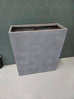 Grote rechthoekige plantenbak van beton, Tuin en Terras, Bloempotten, Ophalen, Gebruikt, 40 cm of meer, Vierkant
